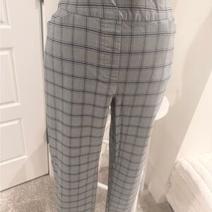 Maurices Charcoal and Light Gray Plaid Trousers
